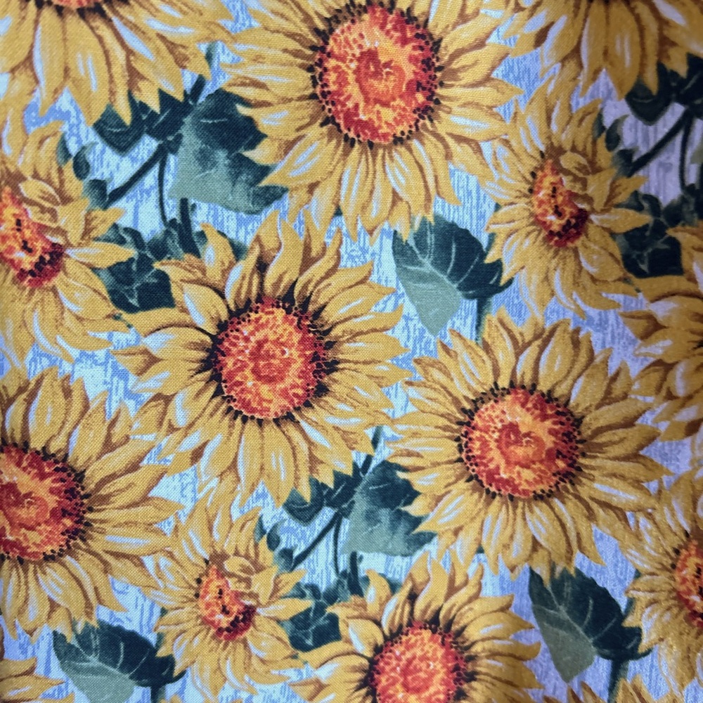 Handmade Tote Bag Colorful Sunflowers Cotton Fabric Carry All Shoulder Purse - Picture 10 of 11